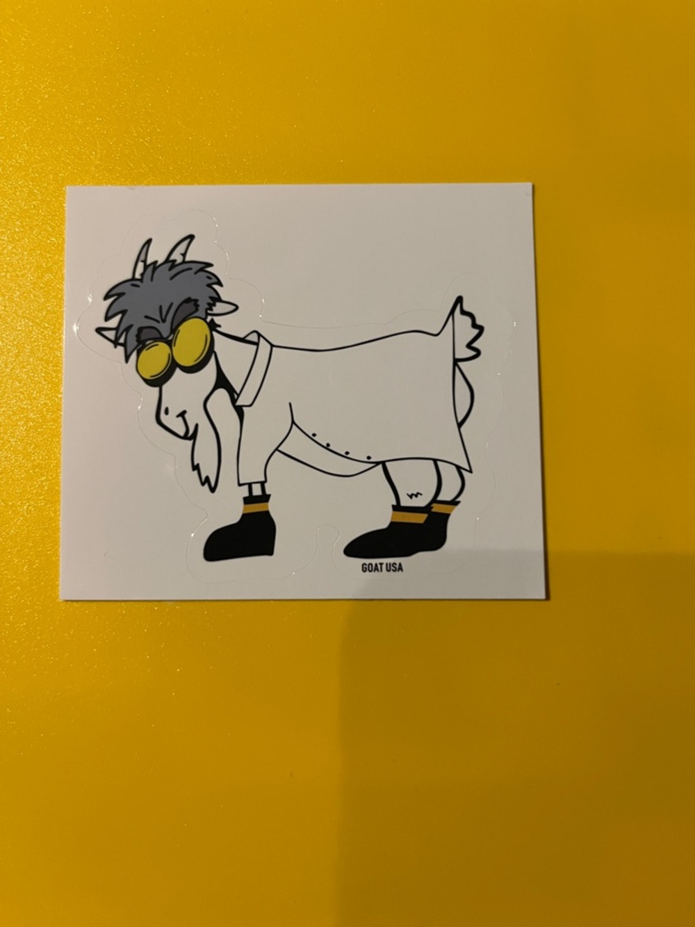 GOAT USA Yellow Goggles Goat Sticker - Kids Toy Decor